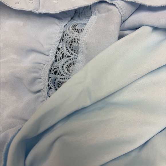 SHEIN VCAY A-Line Contrast Lace Tie Back 
Ruffle Hem Dress - Picture 7 of 11